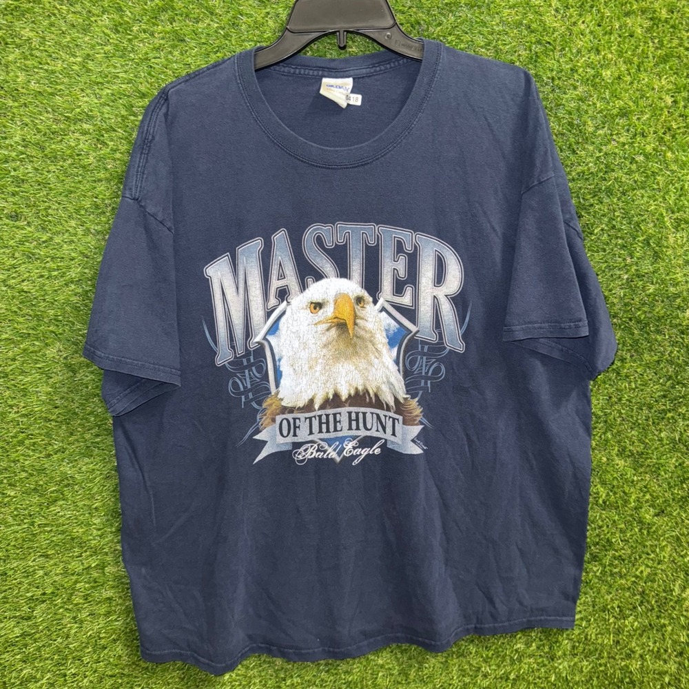 Master of the Hunt Bald Eagle T Shirt Gildan Mens 2XL Graphic Tee